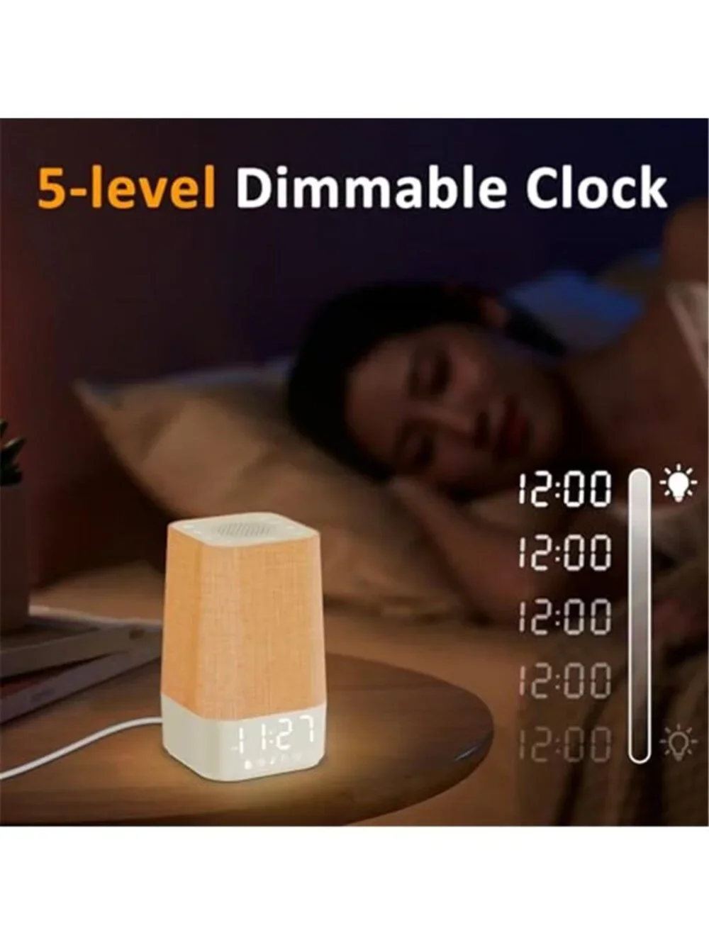 Sunrise Alarm Clock Wake Up Light Sleep Sounds Digital Bedroom Bedside Clock